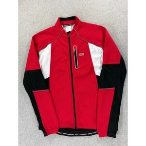 Louis‎ Garneau Full Zip Winter Cycling Jersey (Men's Large) Red